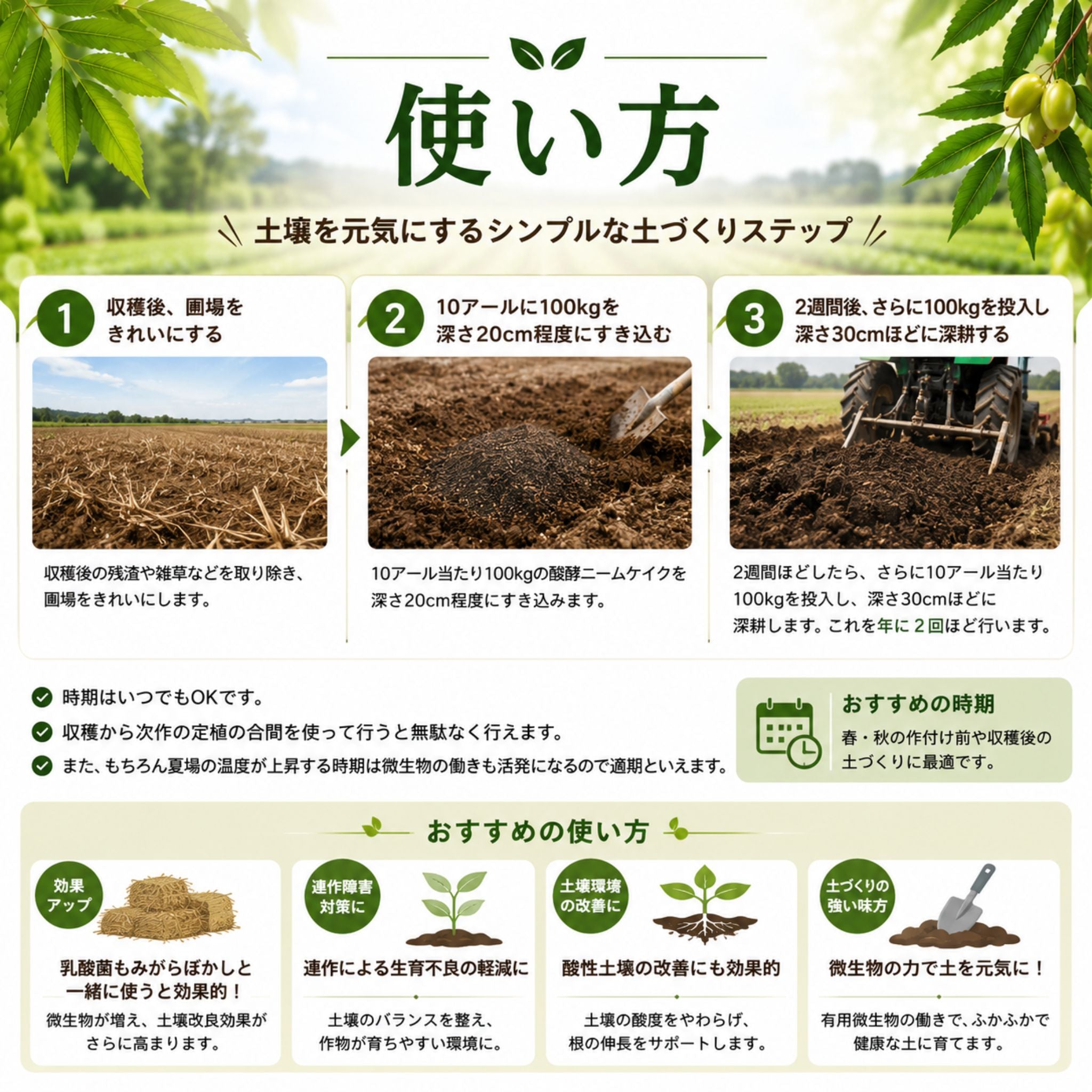 【予約商品】玄米アミノ酸醗酵ニームケイク 3kg