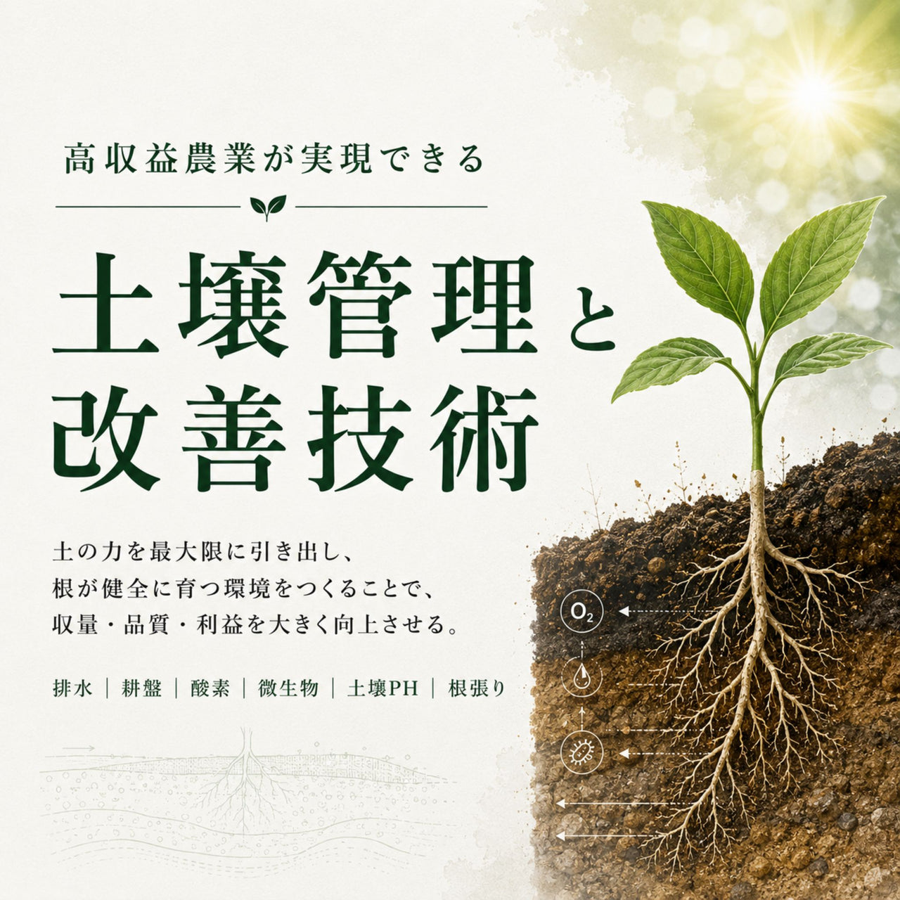 【有料資料】高収益農業が実現できる土壌管理と改善技術