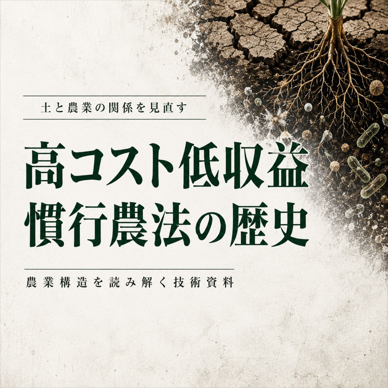 【有料資料】高コスト低収益 慣行農法の歴史（A4/34ページ）